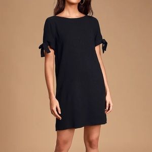 Lulus Maeve Black Button Back Shift Dress